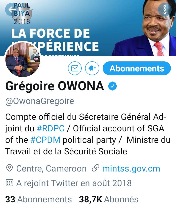 Près de dix comptes Twitter officiels des personnalités publiques et ministères camerounais ont reçu leurs petits badges bleus ce mercredi 8 juillet 2020.