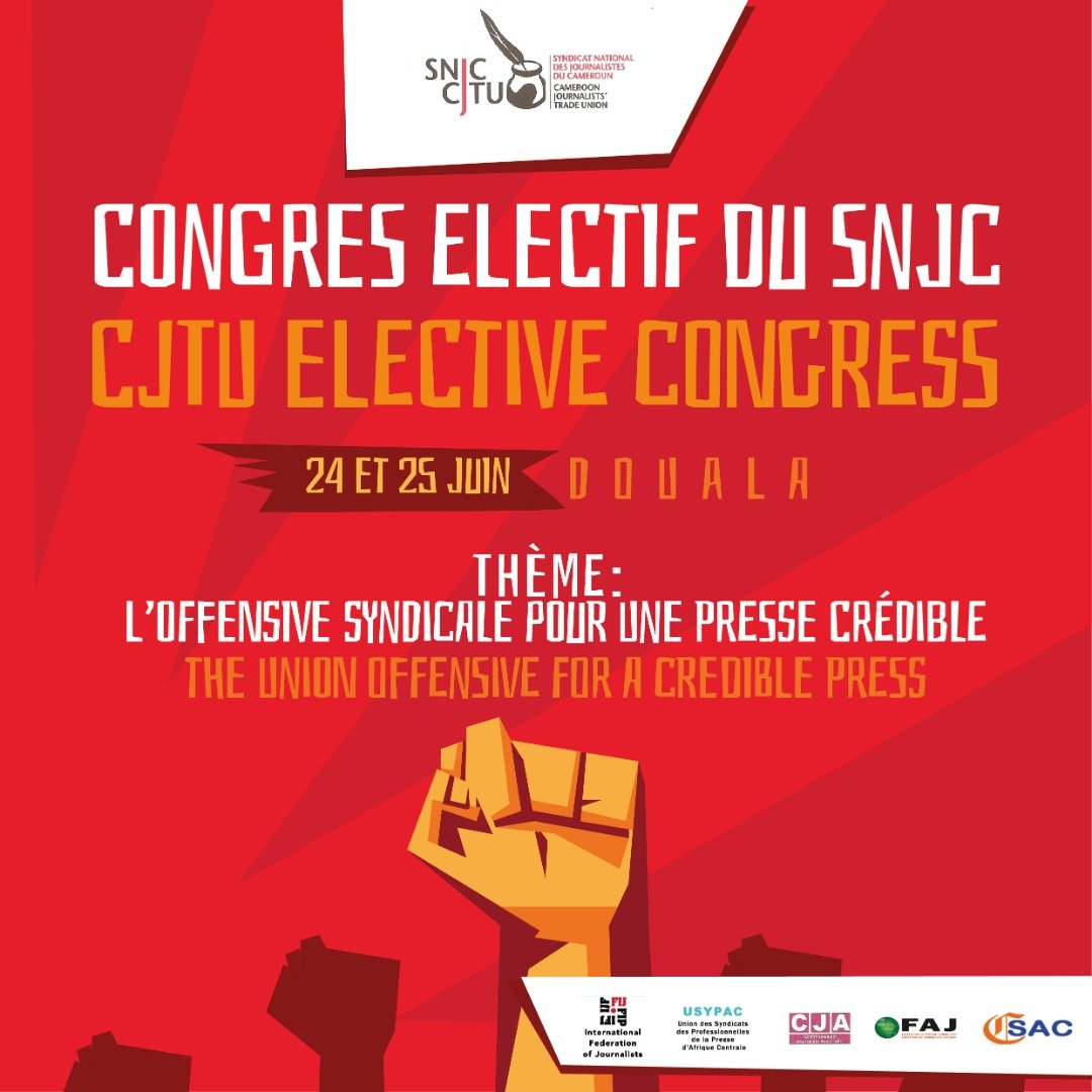 Les trois candidats à la succession de Dénis Nkwebo à la tête du Syndicat national des journalistes du Cameroun s’affrontent ce samedi 25 juin 2022 à Douala.