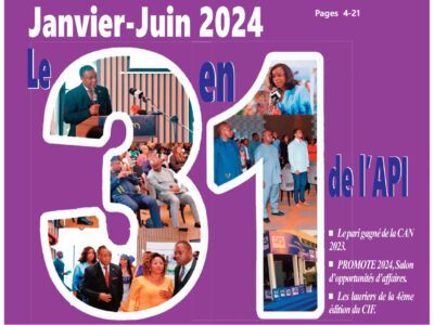 Dans cette nouvelle parution, le magazine Intégration revient sur les trois événements majeurs qui ont meublé les activités de l'Agence de promotion des investissements entre janvier et juin 2024 en vue de la promotion de la destination Cameroun. 