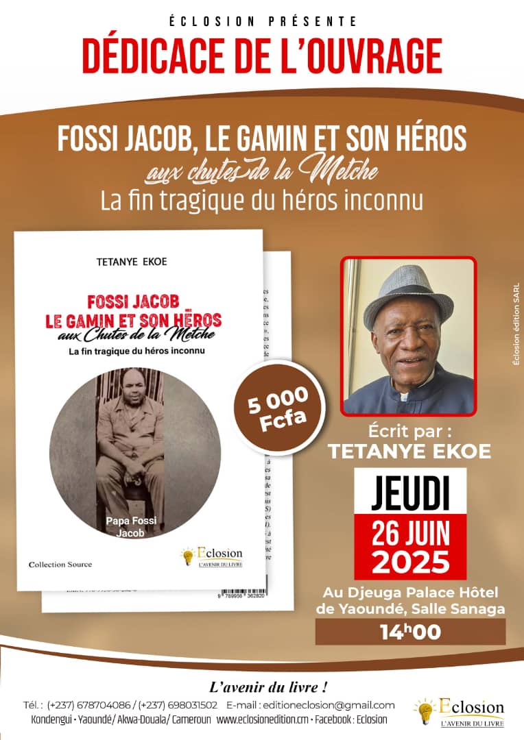 Littérature : « Fossi Jacob, le gamin et son héros » en dédicace à Yaoundé
