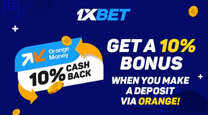 Ce bookmaker fiable apprécie la fidélité de ses joueurs et propose donc des conditions promotionnelles encore plus avantageuses. Auparavant, en réapprovisionnant son compte via le système de paiement mobile Orange, il était possible de toucher 5 % de cashback sur le montant du dépôt. 1xBet est heureux d'annoncer que ce montant a désormais doublé, atteignant 10 % !