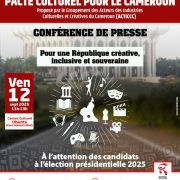 Le Groupement des acteurs des industries culturelles et créatives du Cameroun (ACTICCC) donne une conférence de presse à cet effet le 12 septembre prochain à Yaoundé.