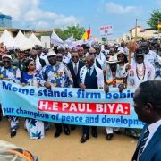 Le Premier ministre, chef du gouvernement, Joseph Dion Ngute a encouragé la population de Kumba à rejeter toute forme d’opposition et à offrir une victoire éclatante à Paul Biya le 12 octobre 2025.