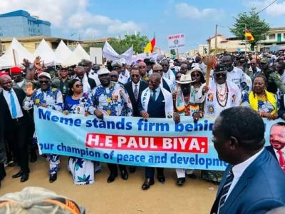 Le Premier ministre, chef du gouvernement, Joseph Dion Ngute a encouragé la population de Kumba à rejeter toute forme d’opposition et à offrir une victoire éclatante à Paul Biya le 12 octobre 2025.