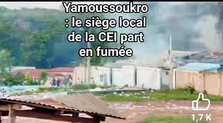 La capitale politique ivoirienne a été le théâtre d’une nouvelle flambée de violences, le lundi 20 octobre 2025. En marge des contestations liées à l’élection présidentielle à venir, le siège local de la Commission électorale indépendante (CEI) a été réduit en cendres, attisant davantage les inquiétudes autour du climat politique national.