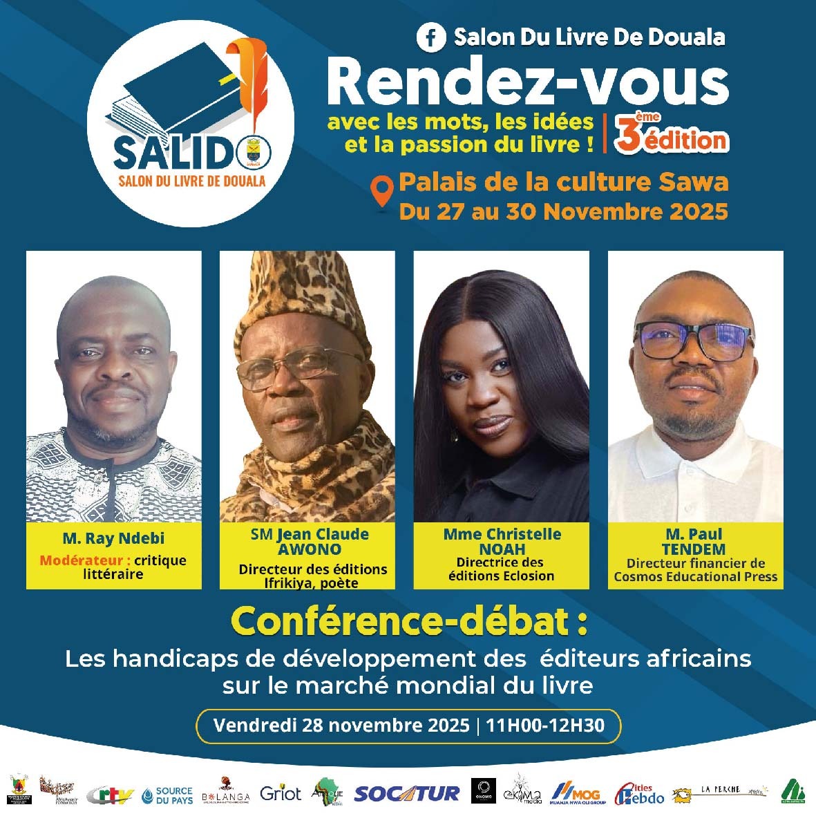 Au cours de la 3ème édition du Salon du Livre de Douala qui s’ouvre ce jeudi 27 novembre dans la capitale économique camerounaise, la patronne des éditions Eclosion sera l'une des voix clés de la conférence-débat portant sur « Les handicaps de développement des éditeurs africains sur le marché mondial du livre ».