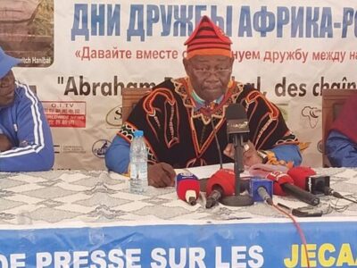 Pierre Claver Nkodo président AP2EDA présente Forum Russie Afrique JECAAR 2026 à la CCIMA