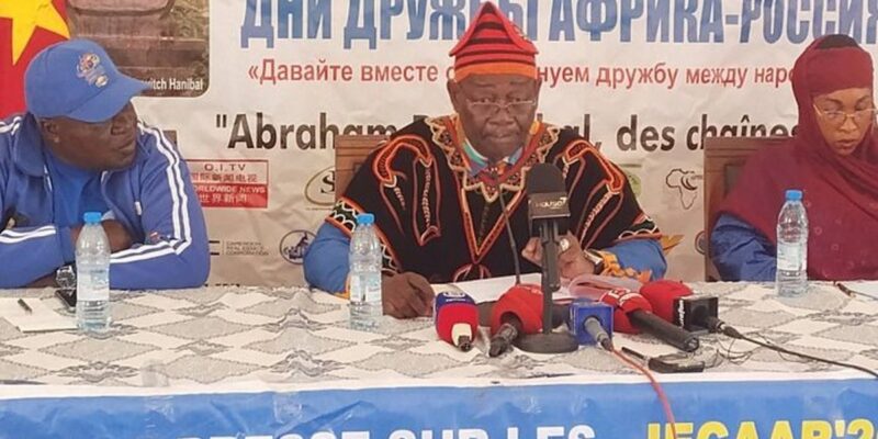 Pierre Claver Nkodo président AP2EDA présente Forum Russie Afrique JECAAR 2026 à la CCIMA