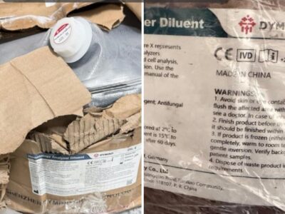 Saisie douane Karata 80 litres diluant hématologie