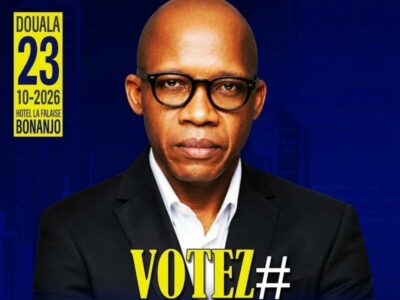 Affiche de campagne du Dr Claude Bernard Kamta Ngui, neurochirurgien, candidat au poste de Président de l'Assemblée Générale de l'ONMC, élections du 23 octobre 2026 à l'hôtel La Falaise Bonanjo Douala