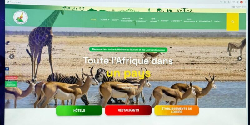 communication institutionnelle Cameroun site Ministère Tourisme et Loisirs obsolète